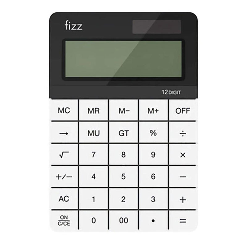 Fizz FZ66806 Calculator Double Power Desk Calculator Everything Else White - DailySale