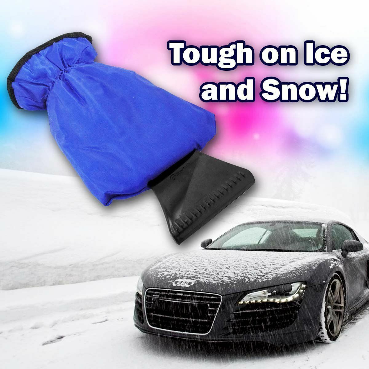 Fleece Lined Ice Scraper Mitt Automotive - DailySale