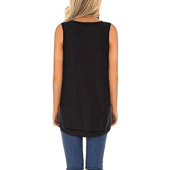 Fleur Wood Women's Summer Tank Tops Leopard Pocket Sleeveless Blouse Women's Clothing - DailySale