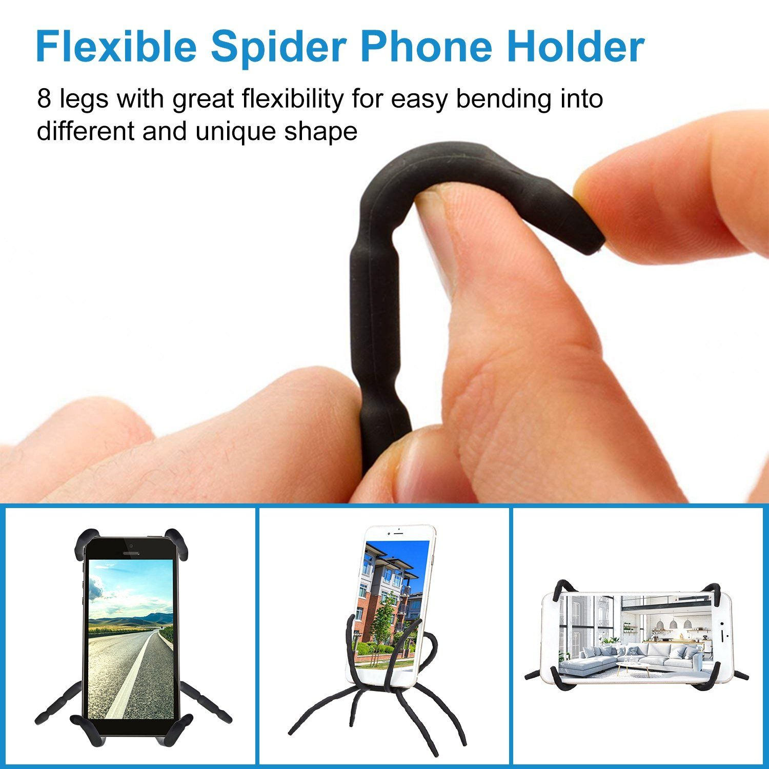 Flexible Spider Phone Stand Remote Cradle Mobile Accessories - DailySale