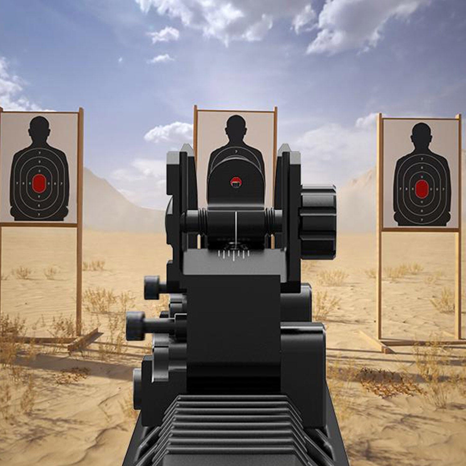 Flip Up Rear Front Aluminum Alloy Tactical Sight Set Tactical - DailySale