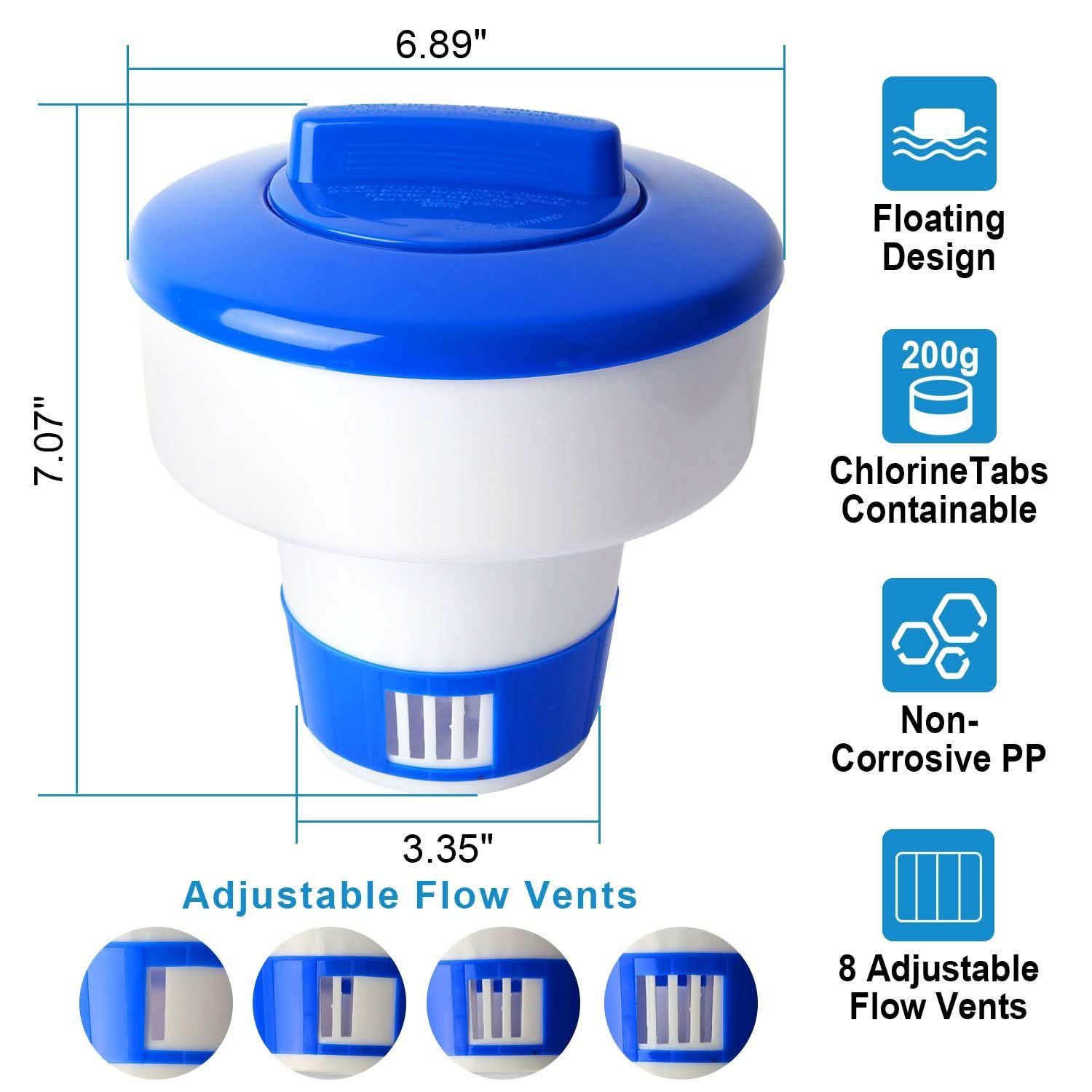 Floating Pool Chlorine Dispenser Sports & Outdoors - DailySale