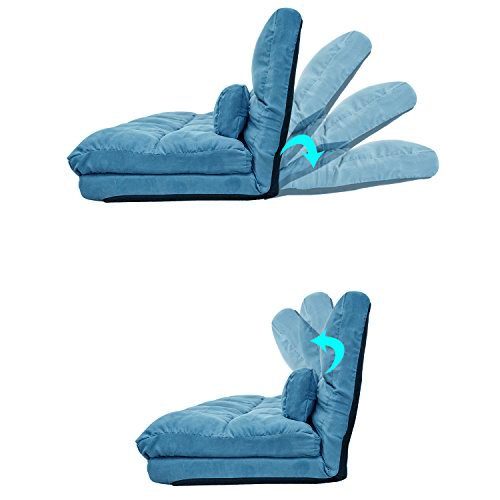 Floor Sofa Bed, Foldable Double Chaise Lounge Sofa Chair