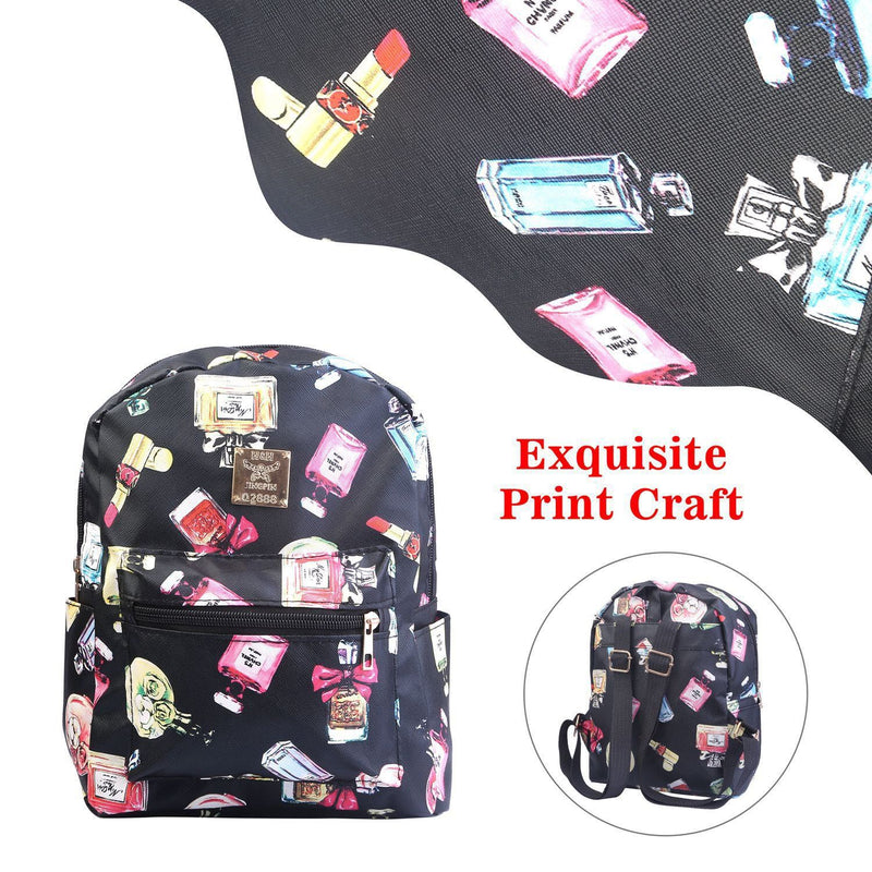 Floral Print Backpack Waterproof Knapsack