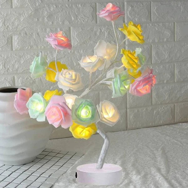 Flower Rose Tree Lamp Indoor Lighting Colorful - DailySale