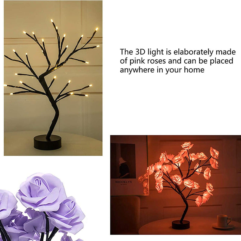 Flower Rose Tree Lamp Indoor Lighting - DailySale