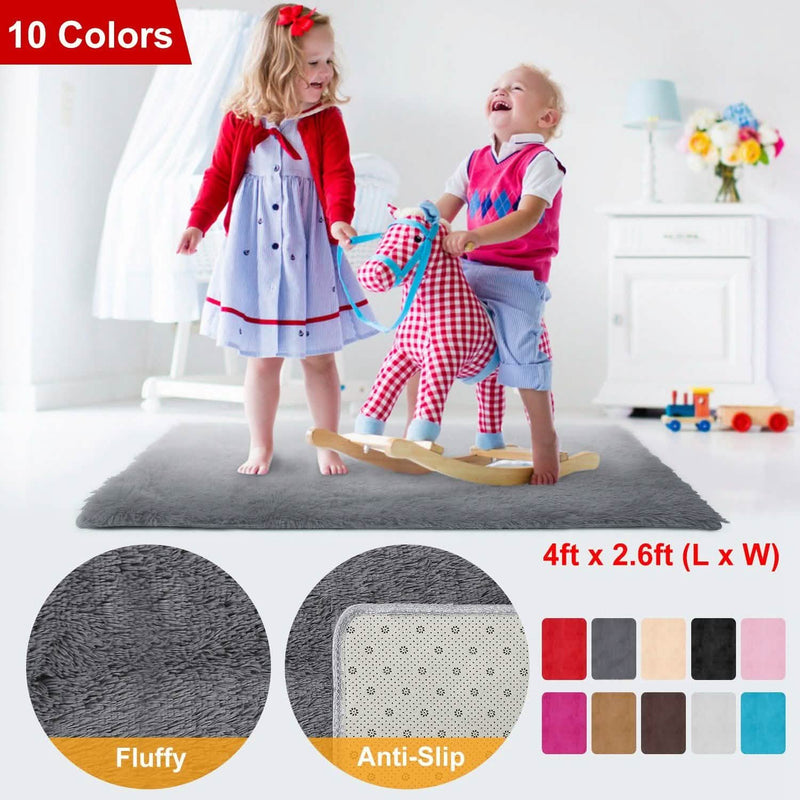 Fluffy Bedroom Anti-Skid Rug Furniture & Decor - DailySale