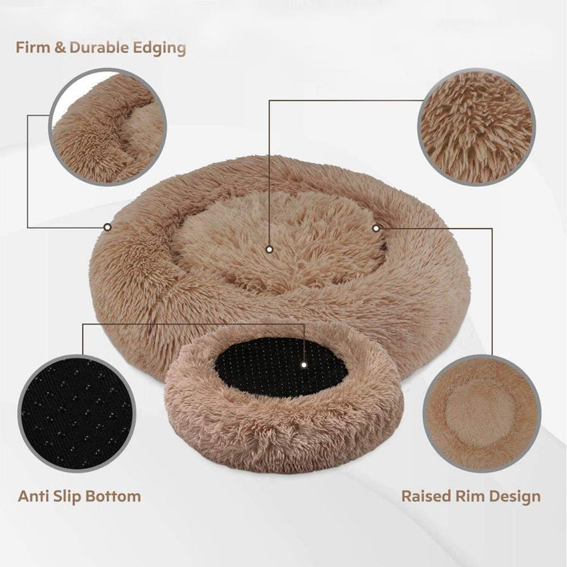 Fluffy Luxurious Orthopedic Donut Dog Bed Pet Supplies - DailySale