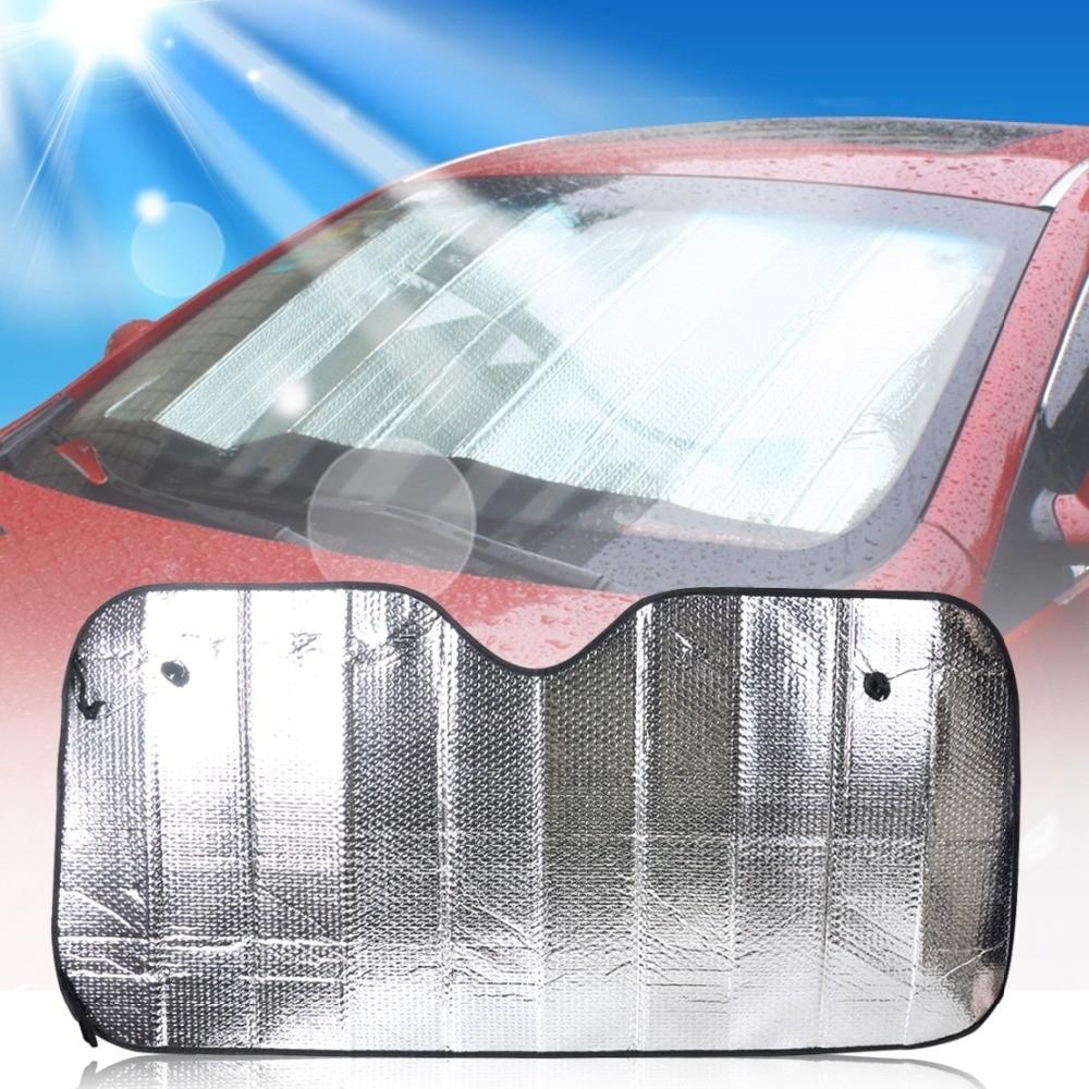 Fold-Up Reflective Windshield Sun Shade with Suction Cups Auto Accessories - DailySale