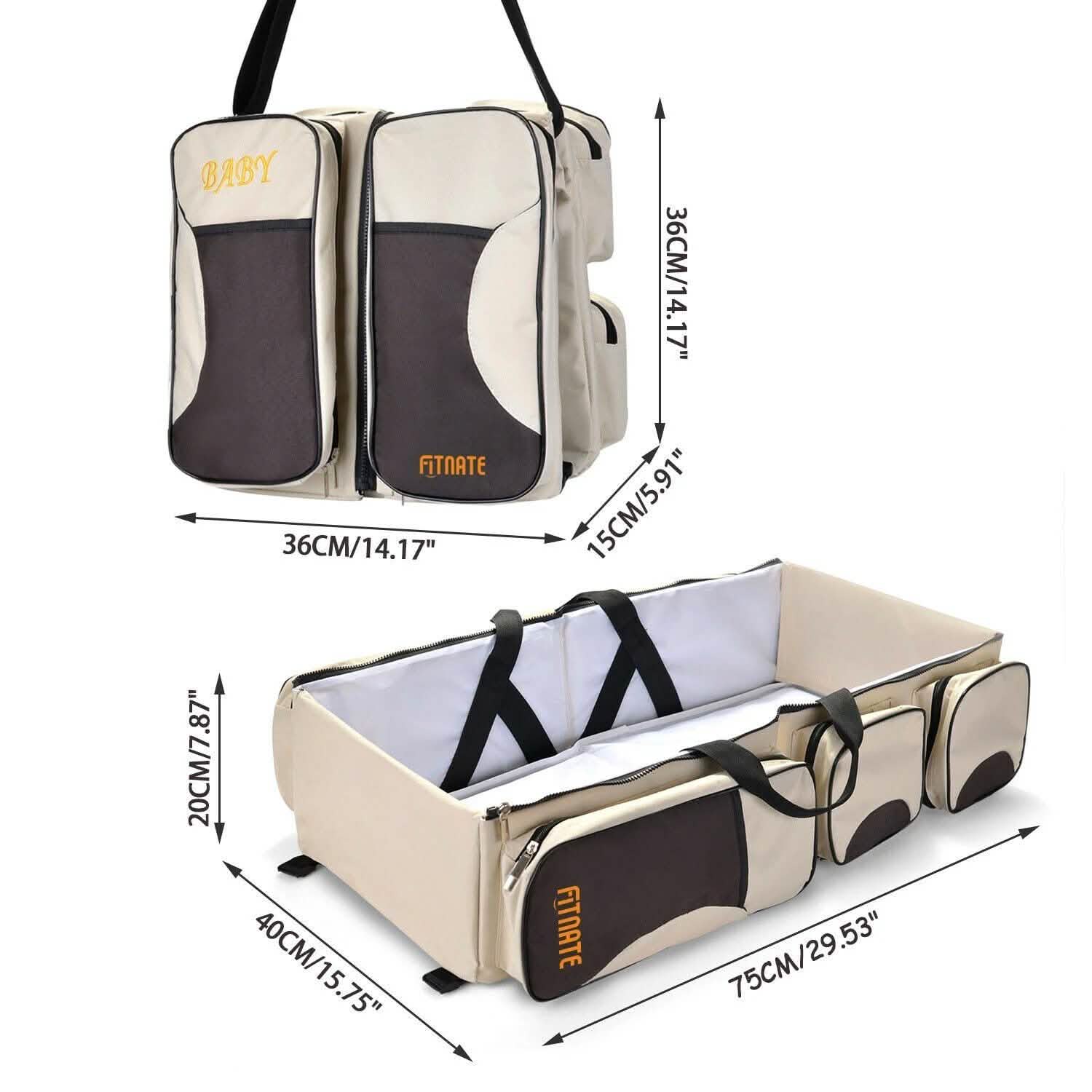 Foldable 3in1 Tote Bag Baby Bed Changing Station Travel Carrycot