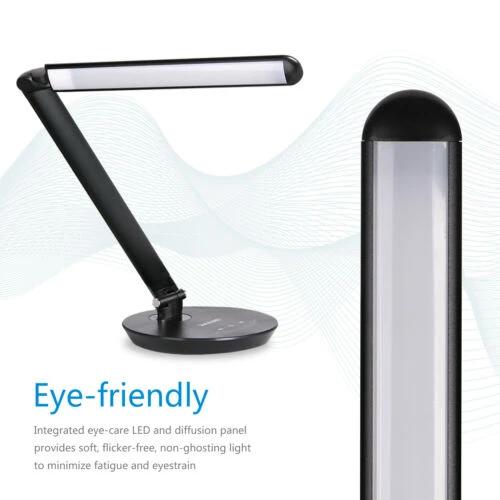 Foldable AC LED Desk Table Lamp Adjustable Touch Reading USB Rechargeable Port Lighting & Decor - DailySale