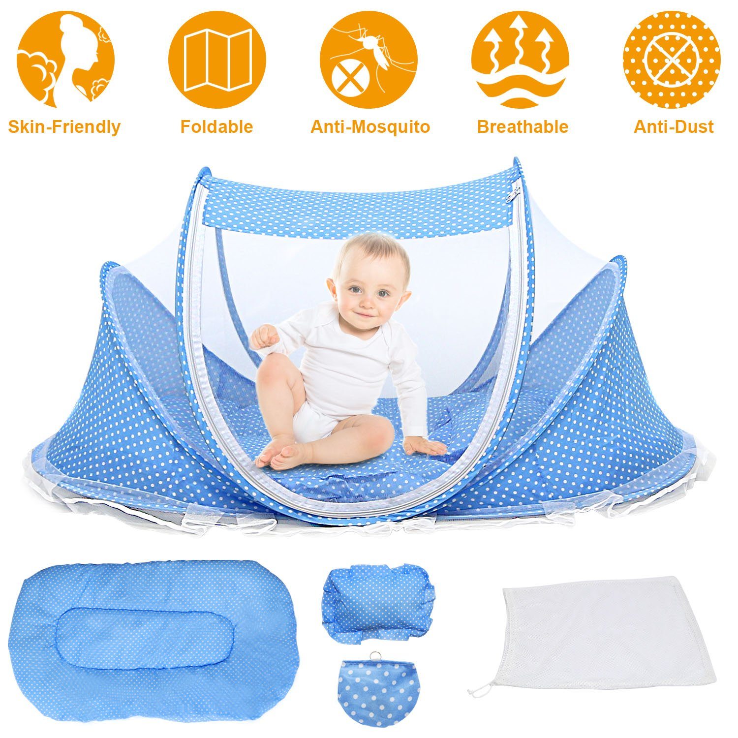 Foldable Baby Travel Bed Baby - DailySale