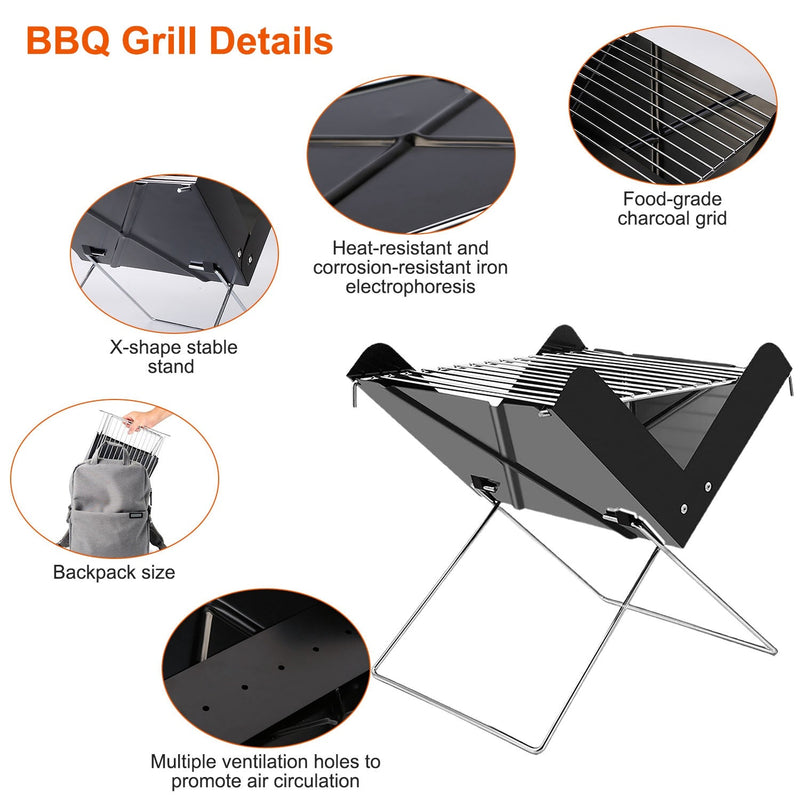 Foldable BBQ Grill Sports & Outdoors - DailySale