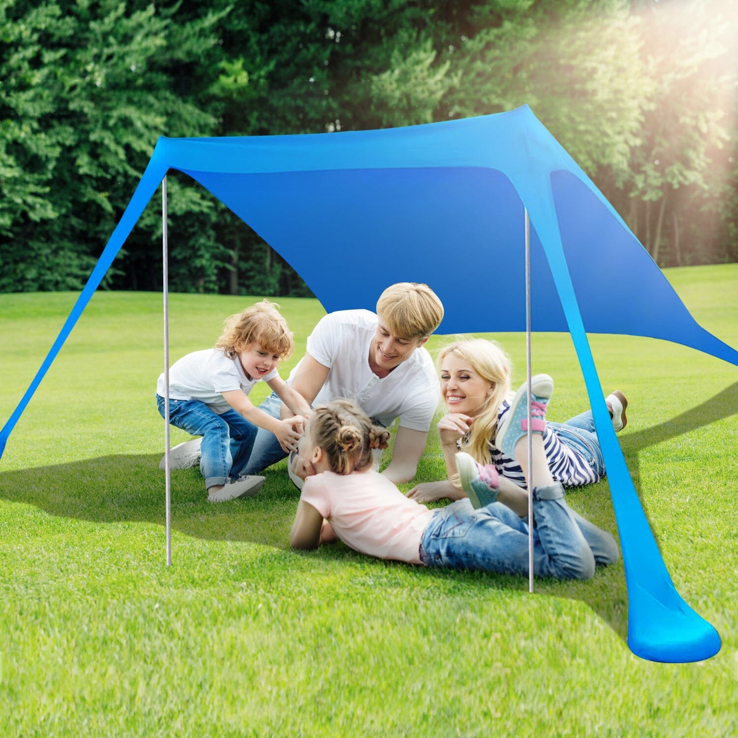 Foldable Beach Canopy Tent Collapsible Shade Sports & Outdoors - DailySale