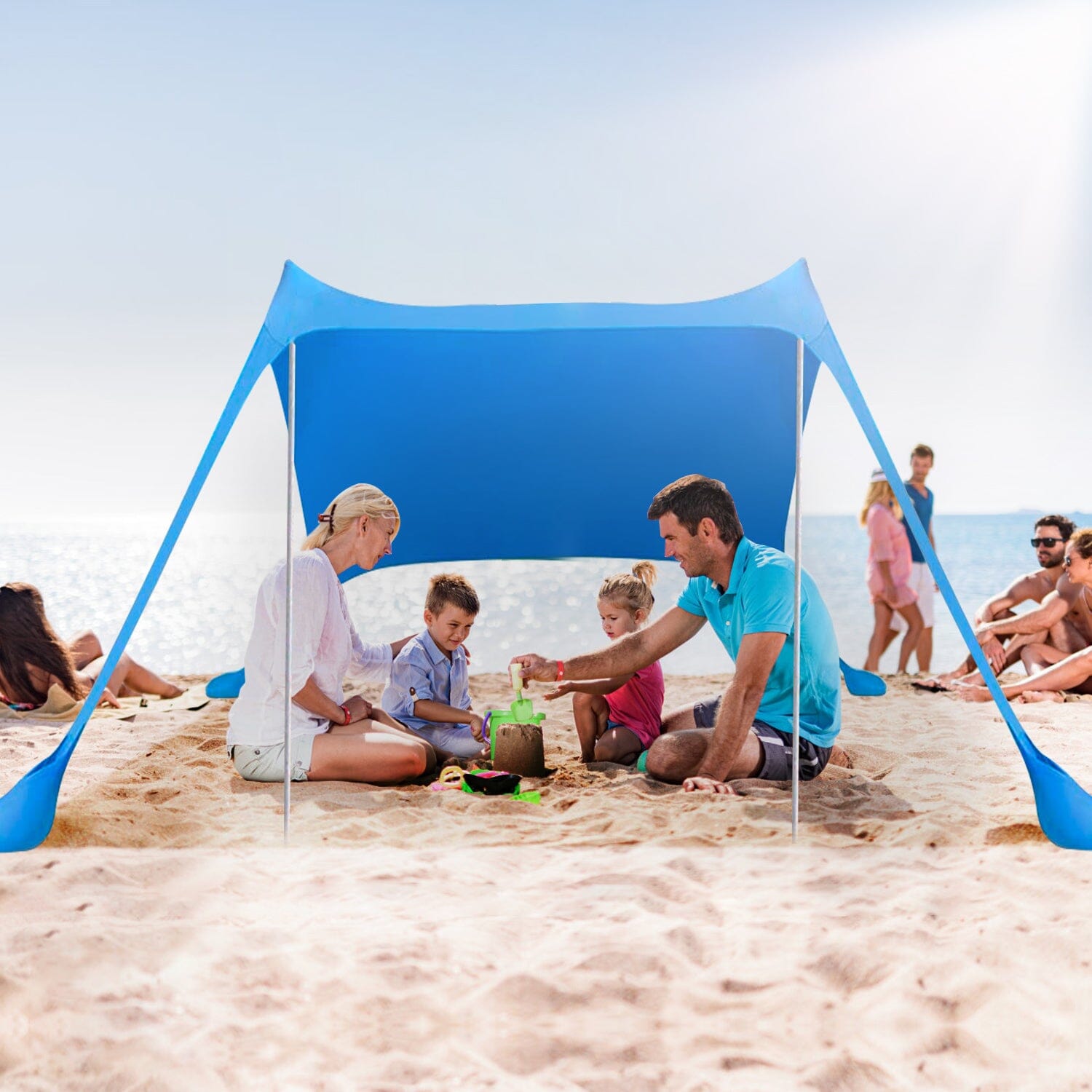 Foldable Beach Canopy Tent Collapsible Shade Sports & Outdoors - DailySale