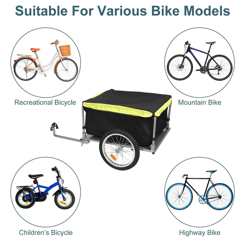 Foldable Bicycle Cargo Wagon Trailer Sports & Outdoors - DailySale
