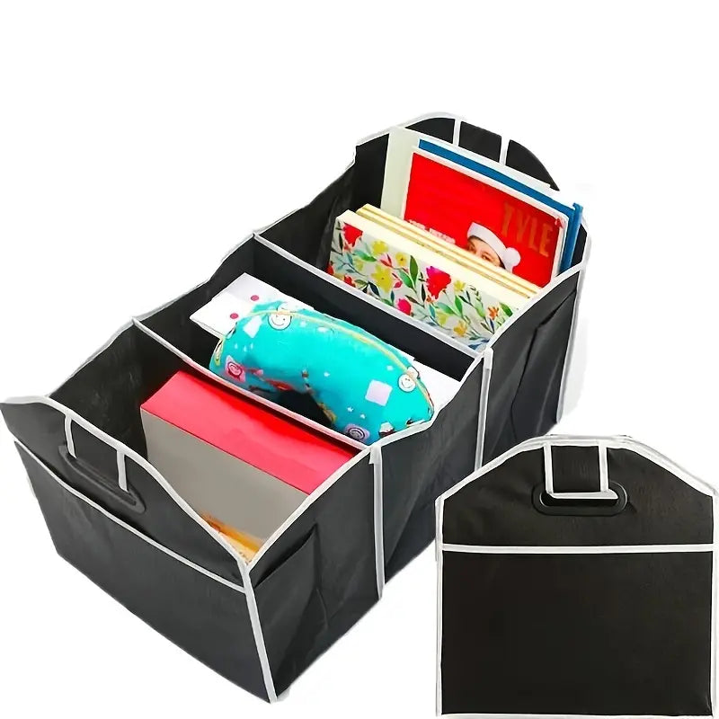 RW Clean Black Plastic Cleaning Caddy - 3 Compartments, with