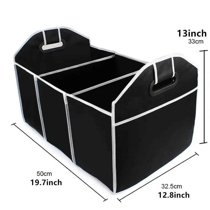 Foldable Black Car Trunk Cargo Storage Bag Automotive - DailySale