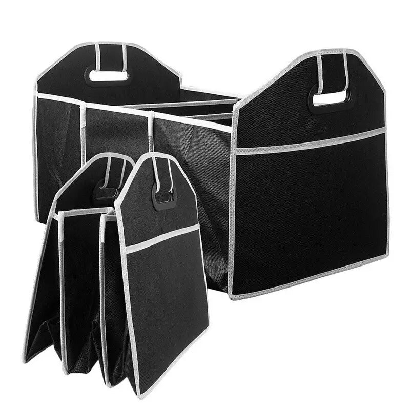 Foldable Black Car Trunk Cargo Storage Bag Automotive - DailySale