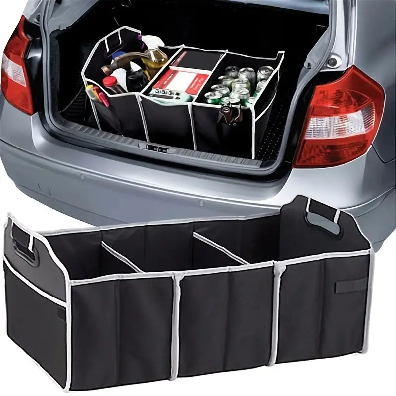 Foldable Black Car Trunk Cargo Storage Bag Automotive - DailySale