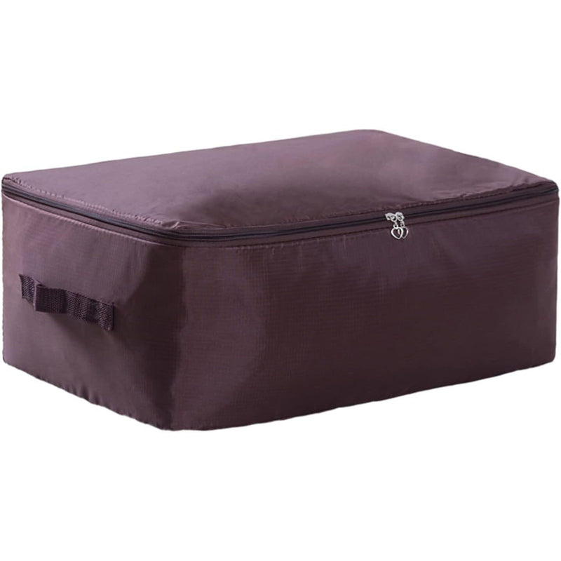 Foldable Clothes Quilt Storage Bag Portable Luggage Closet & Storage Coffee M - DailySale