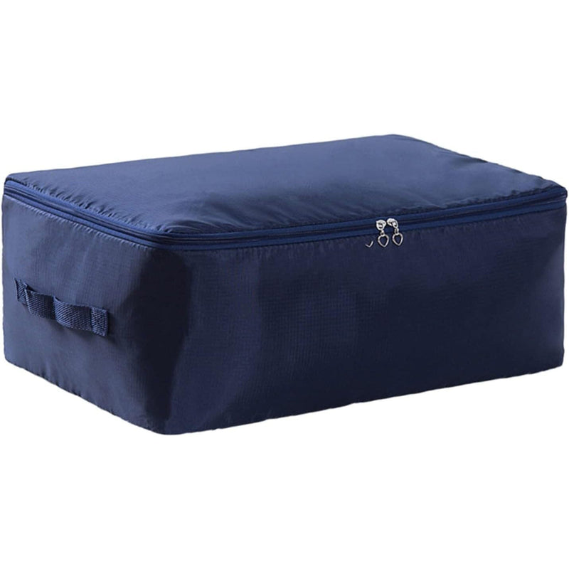 Foldable Clothes Quilt Storage Bag Portable Luggage Closet & Storage Navy M - DailySale