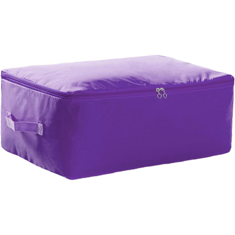Foldable Clothes Quilt Storage Bag Portable Luggage Closet & Storage Purple M - DailySale