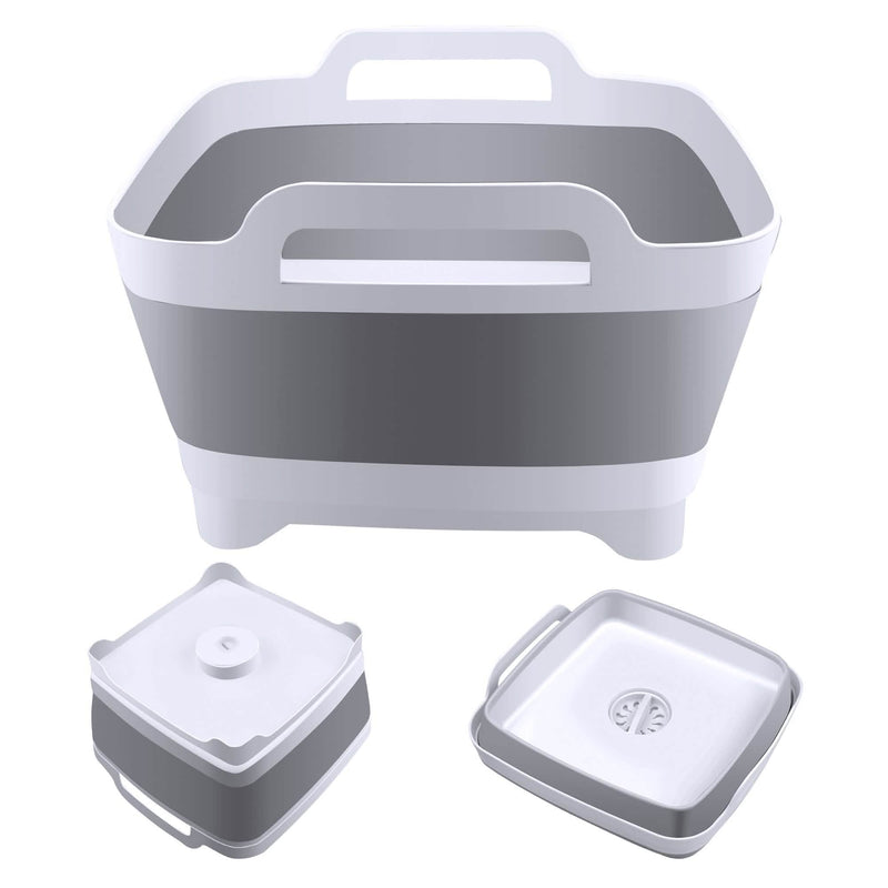 Foldable Dish Tub Washing Basin Collapsible Draining Pan Strainer Food Basket Kitchen & Dining - DailySale