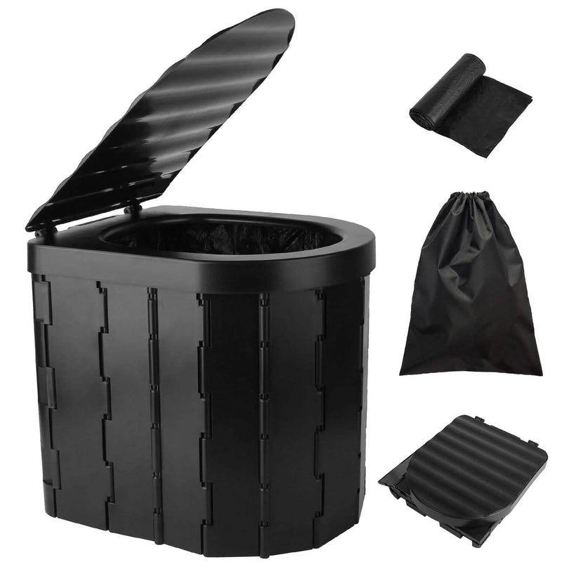 Foldable Emergency Toilet Portable Porta Potty Sports & Outdoors - DailySale