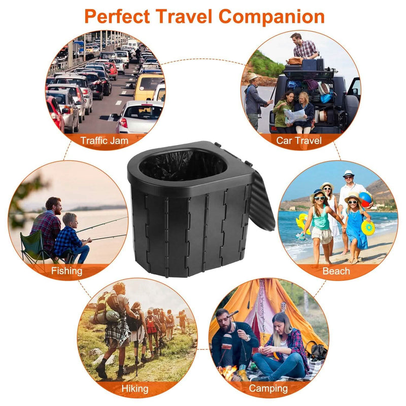 Foldable Emergency Toilet Portable Porta Potty Sports & Outdoors - DailySale