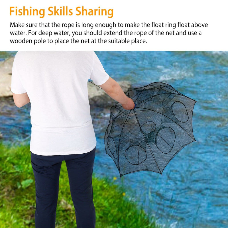 Foldable Fishing Bait Net Trap Sports & Outdoors - DailySale