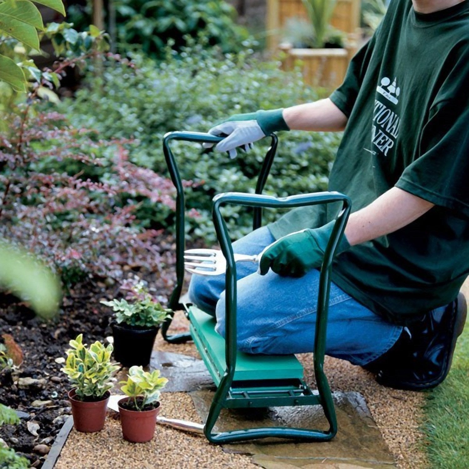 Foldable Garden Kneeler Seat with Kneeling Soft Cushion Pad Garden & Patio - DailySale