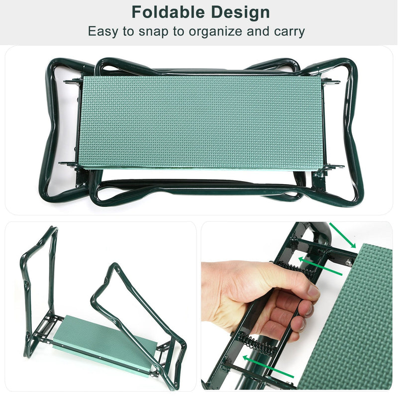 Foldable Garden Kneeler Seat with Kneeling Soft Cushion Pad Garden & Patio - DailySale