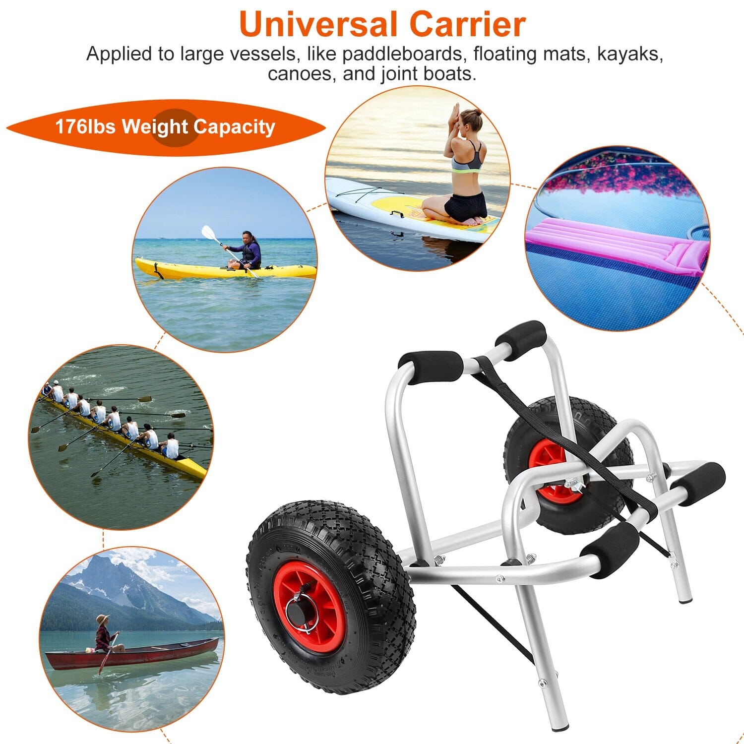 Foldable Kayak Canoe Boat Carrier Sports & Outdoors - DailySale