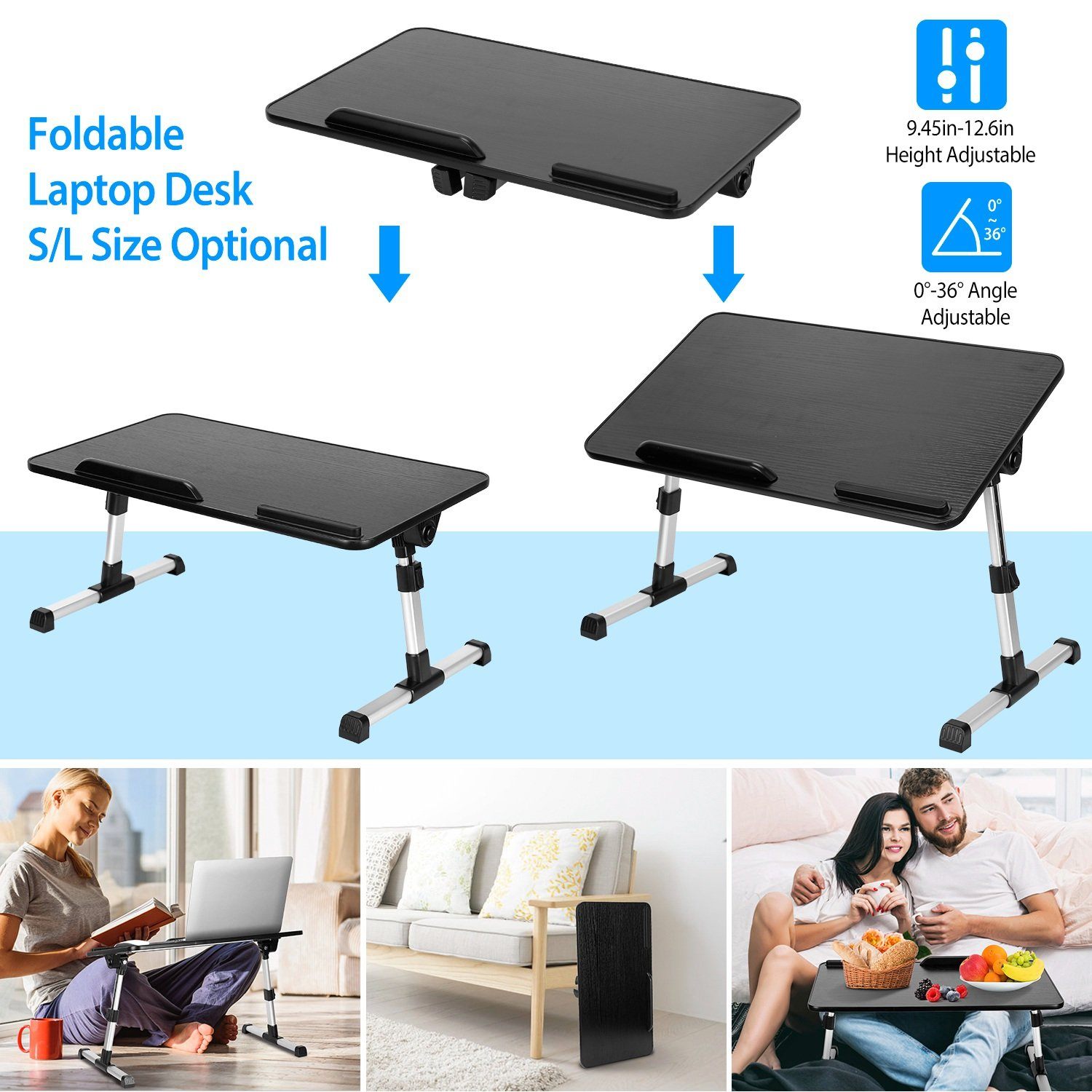 Foldable Laptop Stand with Adjustable Height Angle Computer Accessories - DailySale