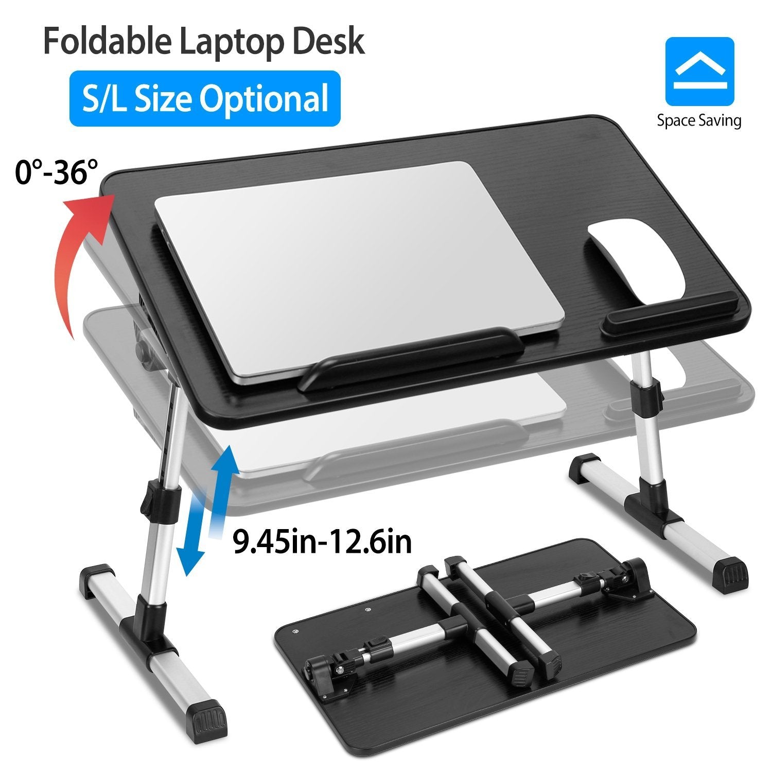 Foldable Laptop Stand with Adjustable Height Angle Computer Accessories - DailySale