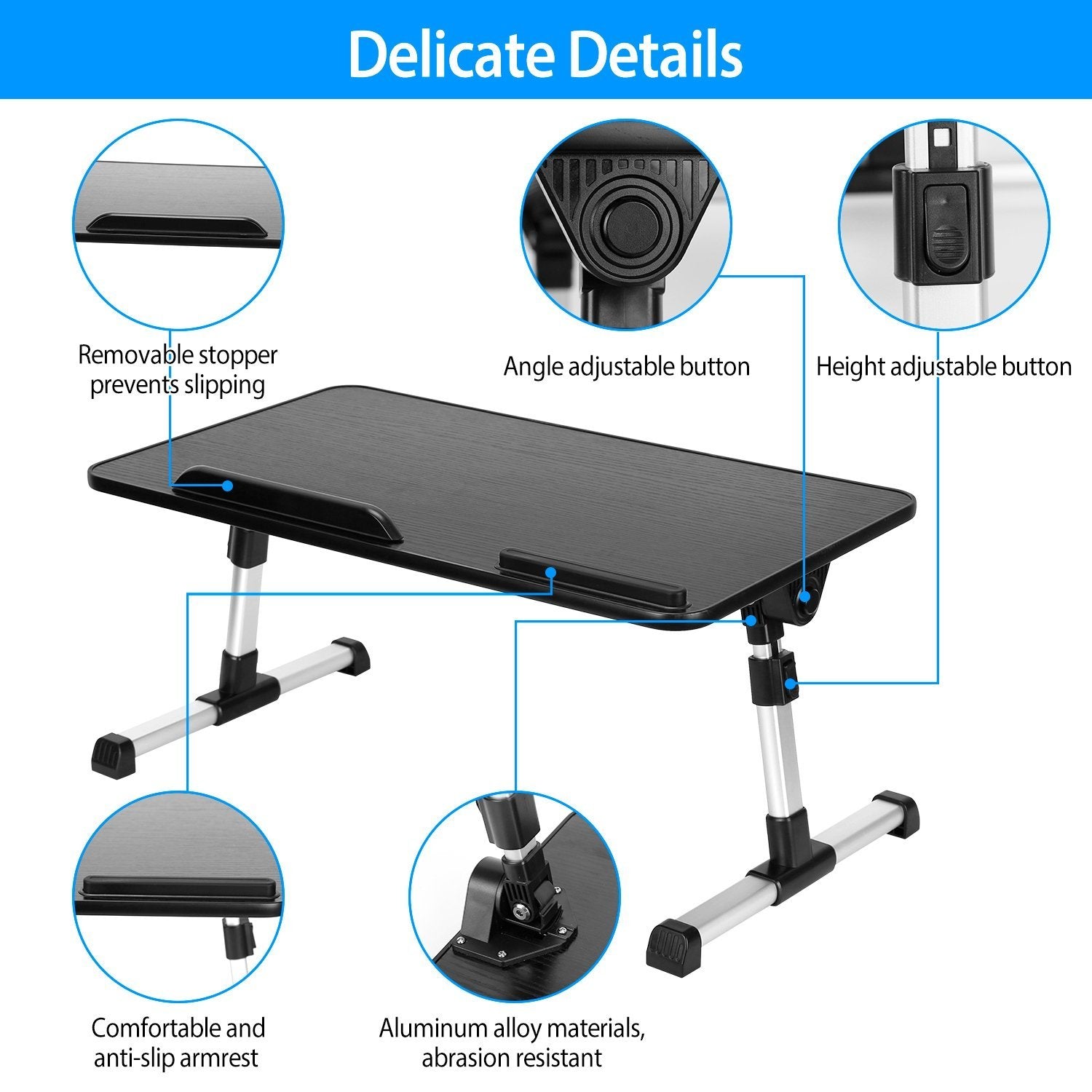 Foldable Laptop Stand with Adjustable Height Angle Computer Accessories - DailySale