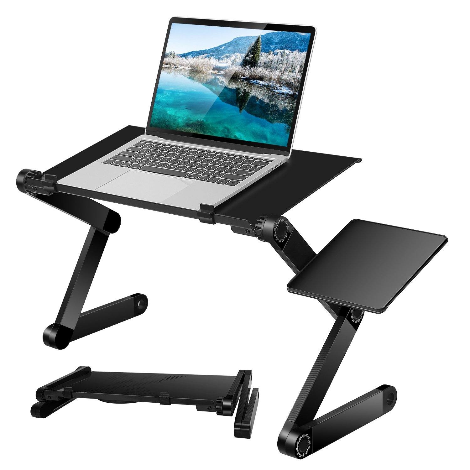 Foldable Laptop Table Bed Notebook Desk with Mouse Board Computer Accessories - DailySale