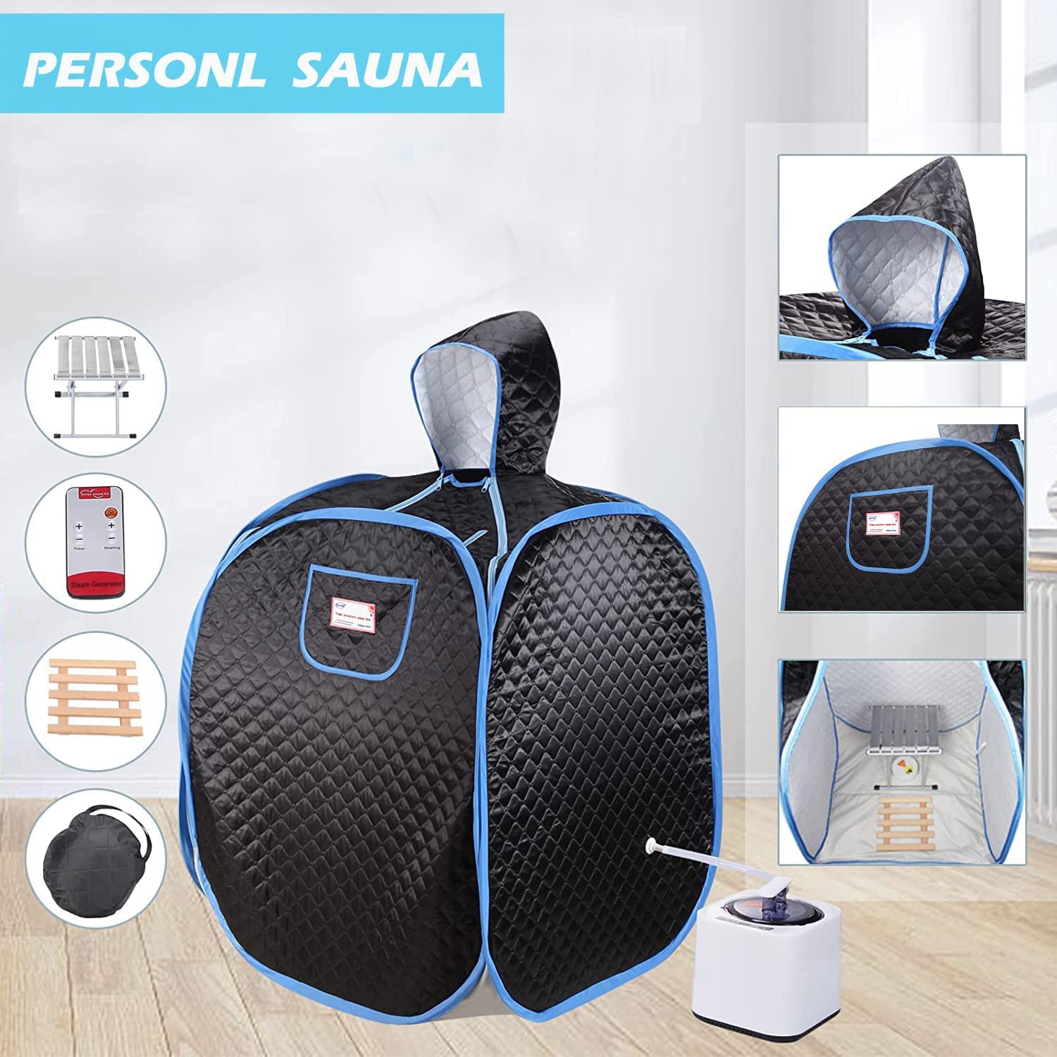 Foldable Lightweight Personal Sauna Tent for Home SPA Wellness - DailySale