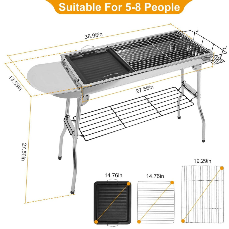 Foldable Portable Barbecue Grill Sports & Outdoors - DailySale