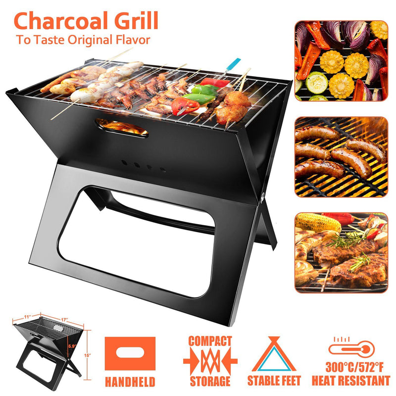 Foldable Portable BBQ Barbecue Grill Garden & Patio - DailySale