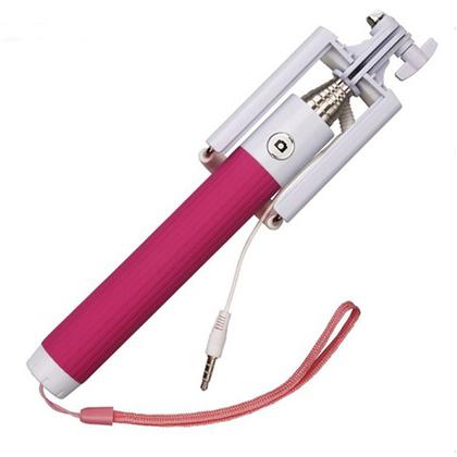 Foldable Selfie Stick with Remote Button Gadgets & Accessories Pink - DailySale