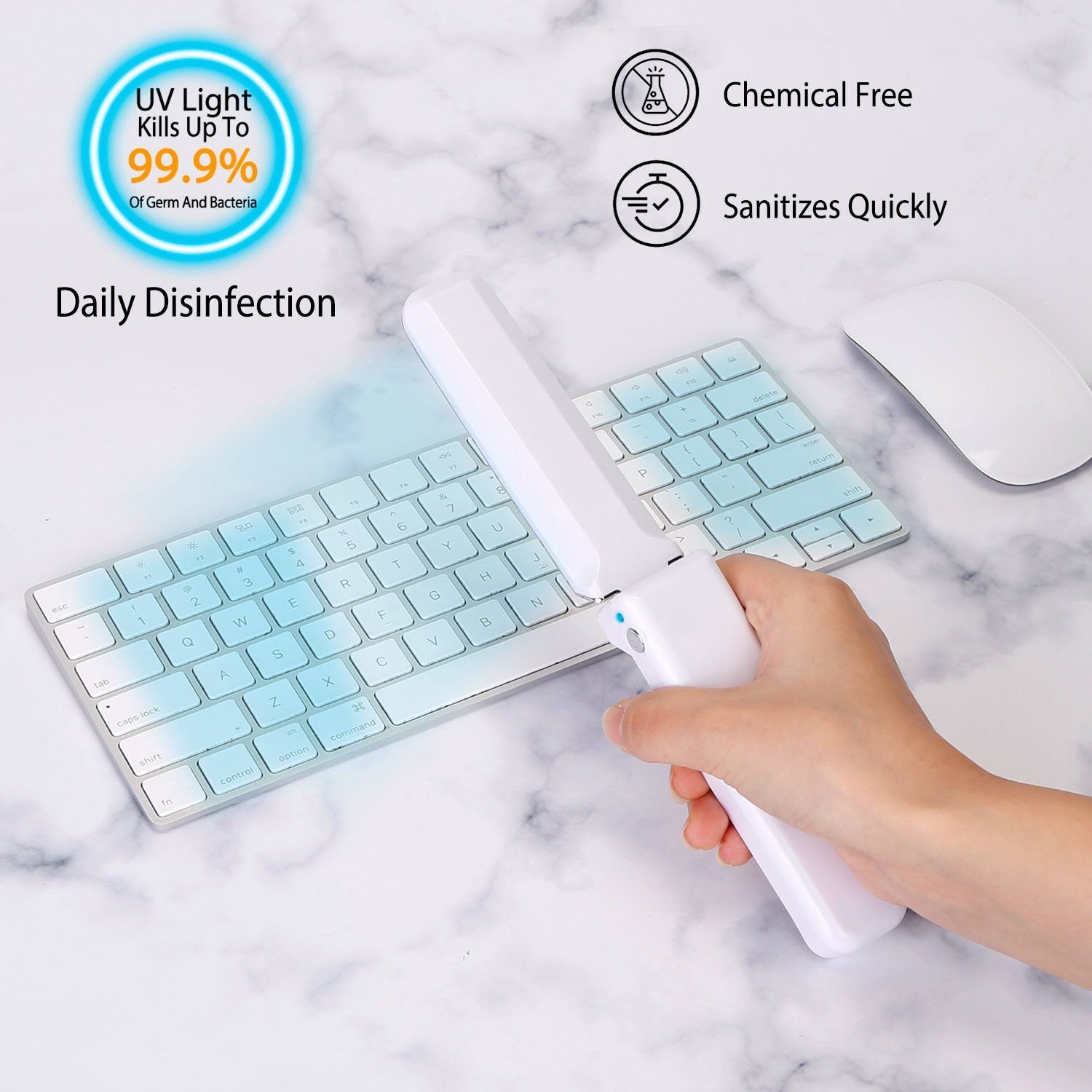 Foldable UV Sanitizer Light Sterilizer Wand Face Masks & PPE - DailySale