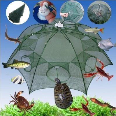 Folded Hexagon 6 Hole Automatic Fishing Shrimp Trap Sports & Outdoors - DailySale