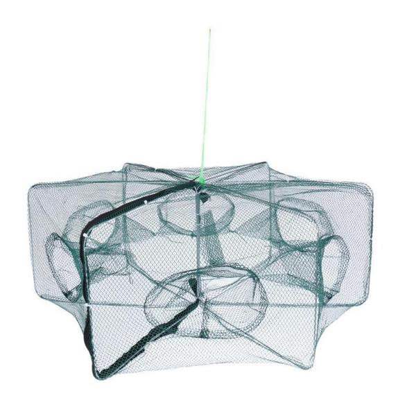 Folded Hexagon 6 Hole Automatic Fishing Shrimp Trap Sports & Outdoors - DailySale