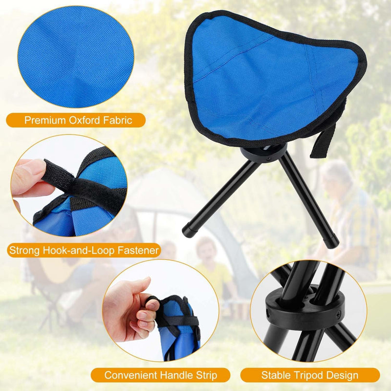 Folding Tripod Stool Outdoor Foldable Travel Chair Sports & Outdoors - DailySale