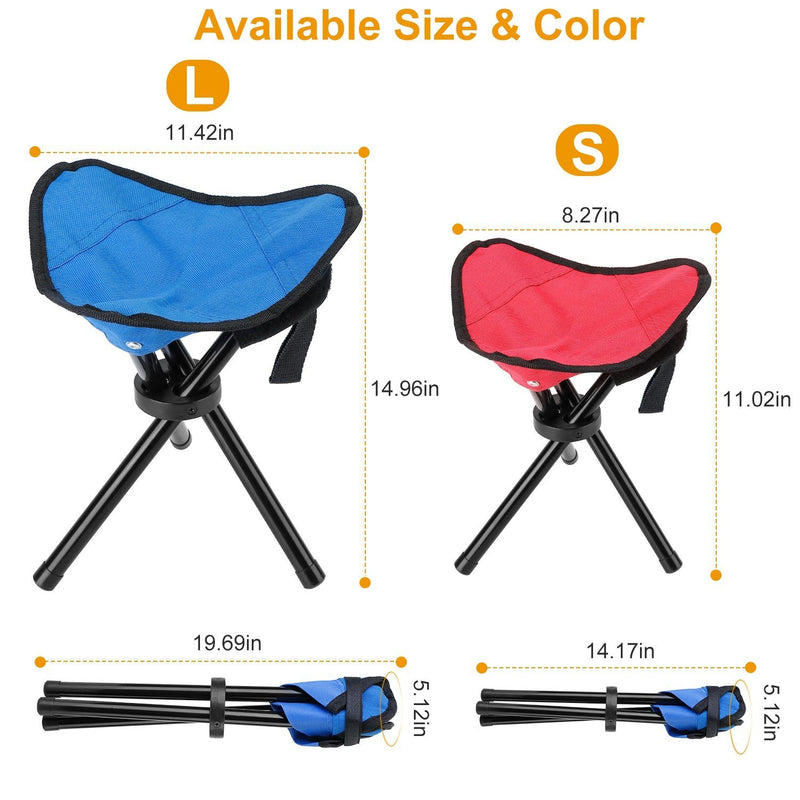 Folding Tripod Stool Outdoor Foldable Travel Chair Sports & Outdoors - DailySale