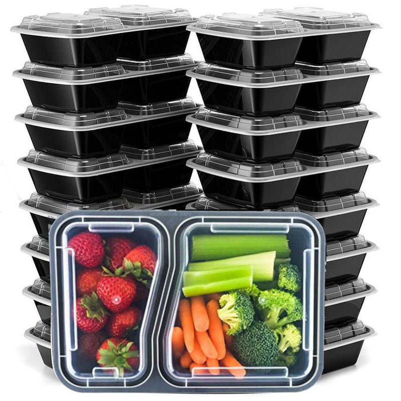 Food Storage Lunch Meal Prep Container Kitchen Essentials Double 20-Piece - DailySale