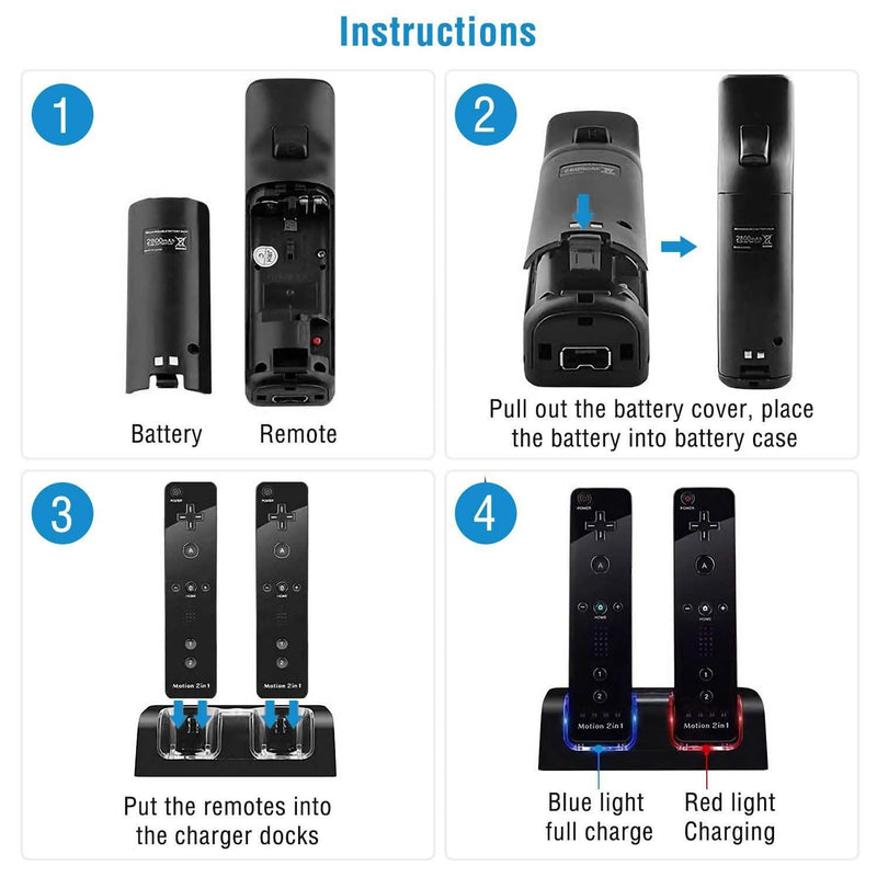 For Wii Remote Controller Charger Video Games & Consoles - DailySale