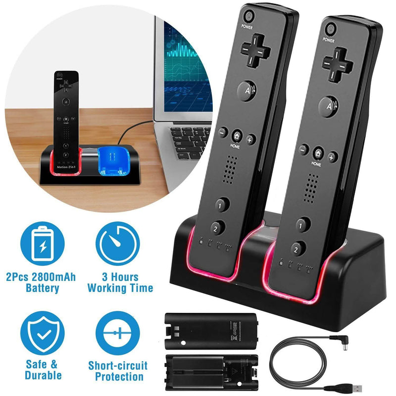For Wii Remote Controller Charger Video Games & Consoles - DailySale